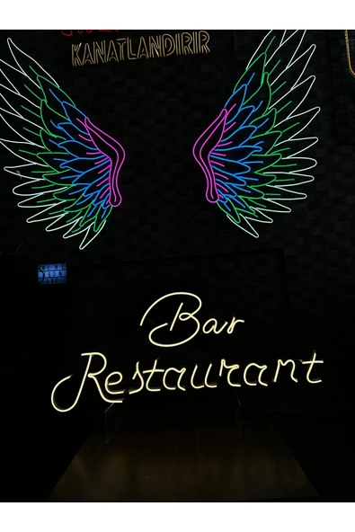 Bar Restaurant Yazılı Neon Tabela - Resim 2