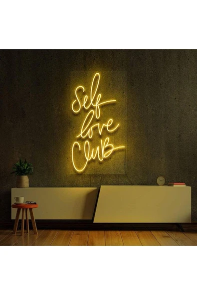 Self Love Club Yazılı Neon Tabela ürün görseli 1