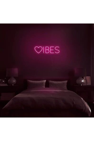 VİBES Yazılı ve Şekilli Neon Tabela ürün görseli 1