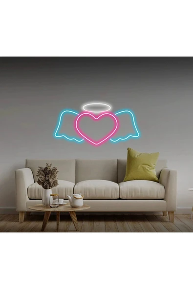 Kalpli Kanat Şekilli Neon Tabela ürün görseli 1