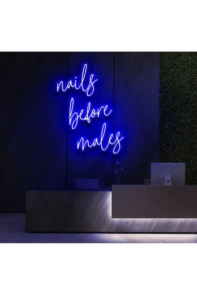 Nails Before Males Yazılı Neon Tabela ürün görseli 1