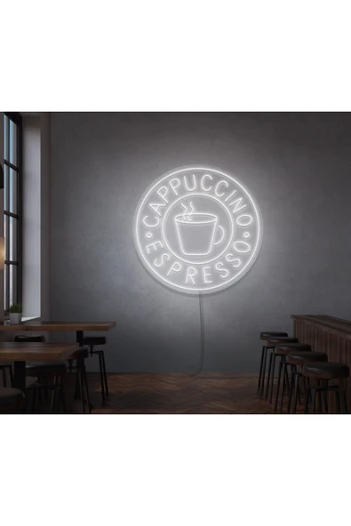 CAPPUCCINO ESPRESSO Yazılı Ve Şekilli Neon Tabela ürün görseli 1