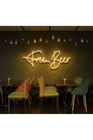 Free Beer Yazılı Neon Tabela ürün görseli 1