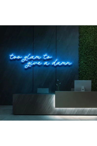 Too glam to give a damn Yazılı Neon Tabela ürün görseli 1