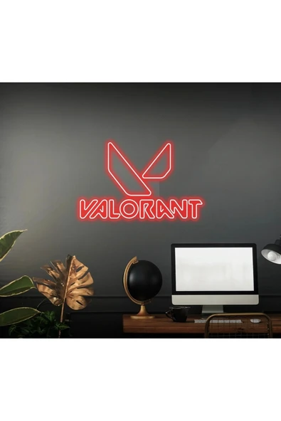 VALORANT Yazılı ve Şekilli Neon Tabela ürün görseli 1