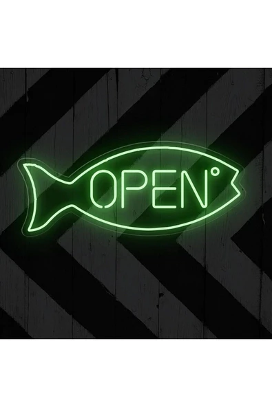 OPEN Yazılı ve Şekilli Neon Tabela ürün görseli 1