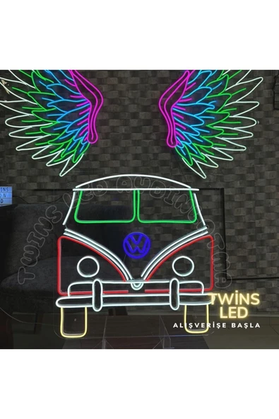 Minibüs Figürlü Neon Tabela - Resim 2