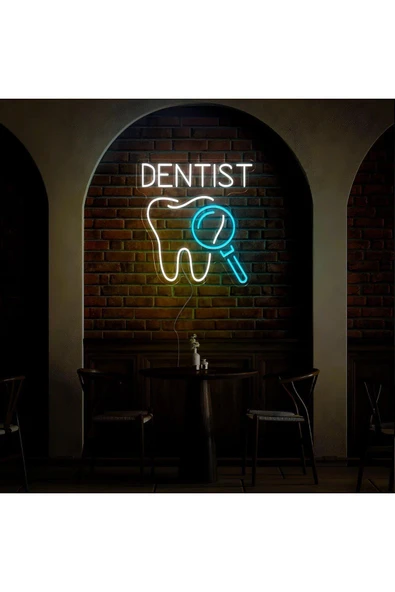 DENTIST Yazılı ve Şekilli Neon Tabela ürün görseli 1