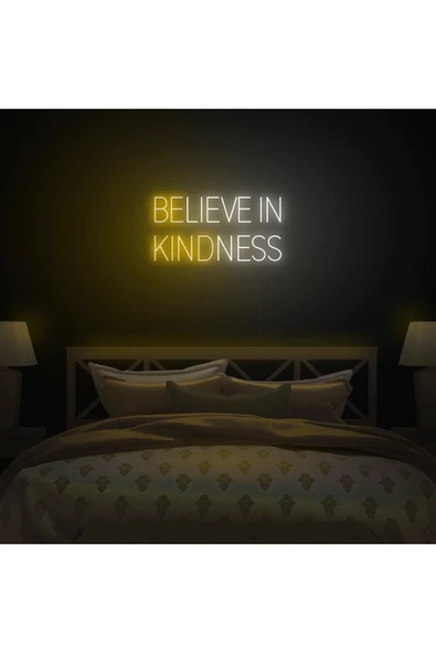 BELIEVE IN KINDNESS Yazılı Neon Tabela ürün görseli 1
