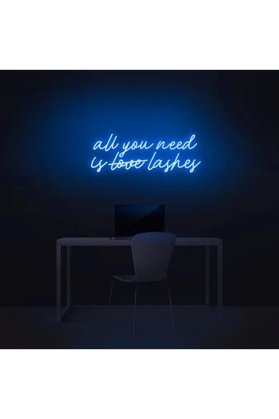 All You Need Is Love Lashes Yazılı Neon Tabela ürün görseli 1