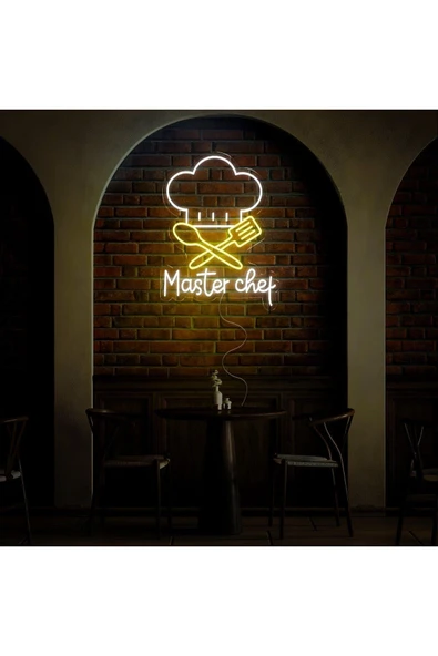 Master Chef Yazılı ve Şekilli Neon Tabela ürün görseli 1