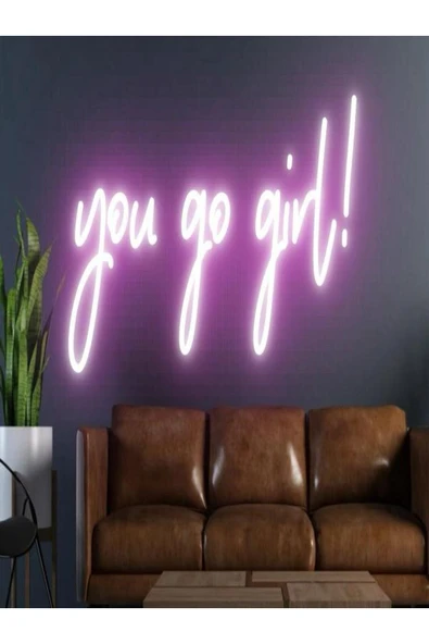 You Go Girl! Yazılı Neon Tabela ürün görseli 1