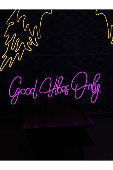 Good Vibes Only Yazılı Neon Tabela ürün görseli 1