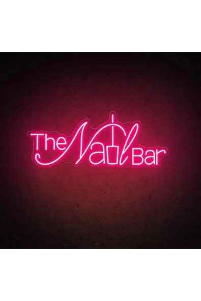 The Nail BAR Yazılı ve Şekilli Neon Tabela ürün görseli 1