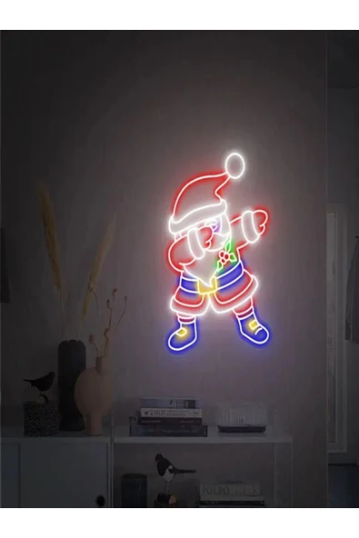 Noel Baba Figürlü Yılbaşı Temalı Neon Tabela ürün görseli 1