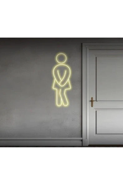 Wc Yönlendirme İnsan Figürlü Neon Tabela - Resim 2