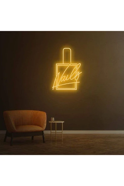 Nails Yazılı Oje Figürlü Güzellik Salonlarına Özel Neon Tabela ürün görseli 1