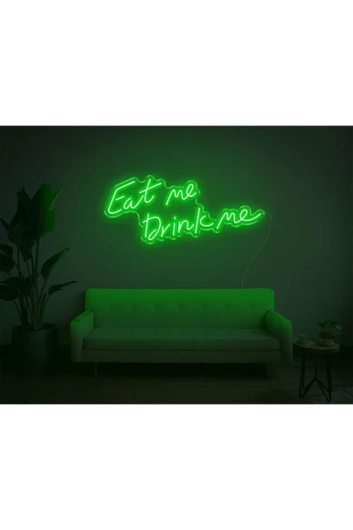 Eat Me Drink Me Yazılı Neon Tabela ürün görseli 1