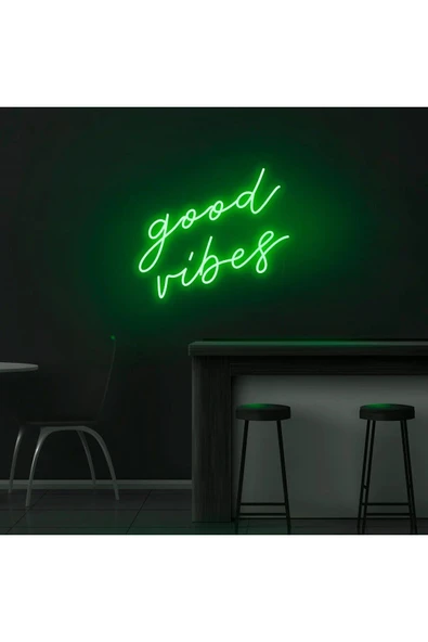 Good Vibes Yazılı Neon Tabela ürün görseli 1