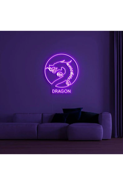 DRAGON Yazılı ve Şekilli Neon Tabela ürün görseli 1