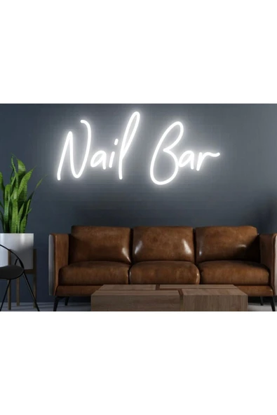 Nail Bar Yazılı Neon Tabela ürün görseli 1