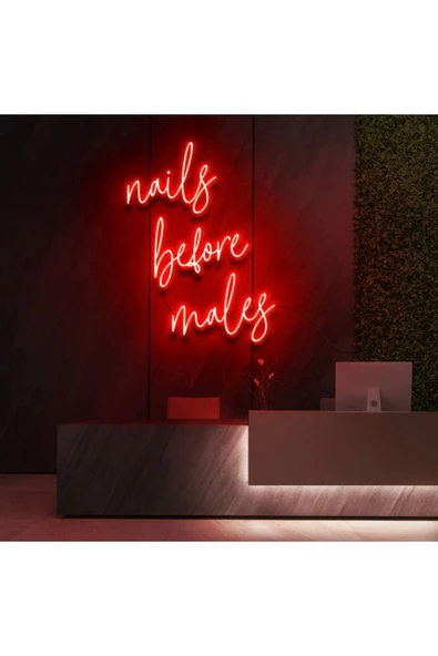 Nails Before Males Yazılı Neon Tabela ürün görseli 1