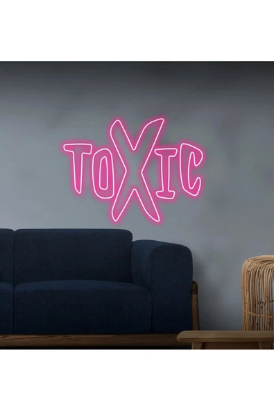 TOXIC Yazılı Neon Tabela ürün görseli 1