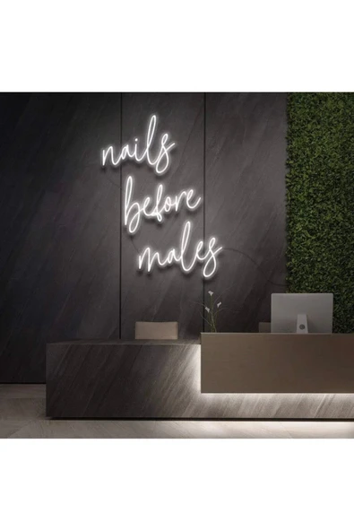 Nails Before Males Yazılı Neon Tabela ürün görseli 1