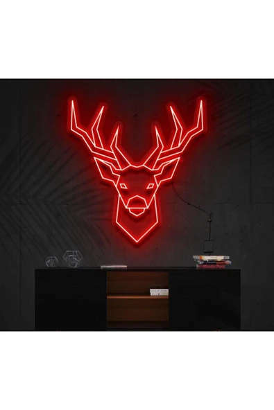 Geyik Figürlü Neon Tabela ürün görseli 1