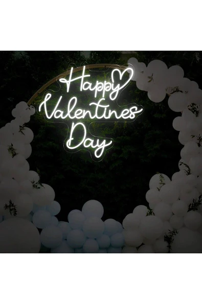 Happy Valentines Day Yazılı Neon Tabela ürün görseli 1