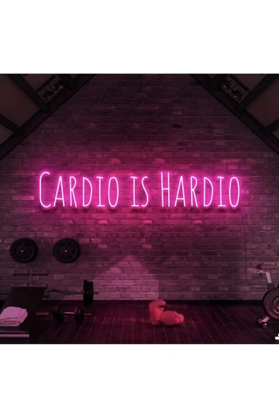 CARDIO IS HARDIO Yazılı Neon Tabela ürün görseli 1