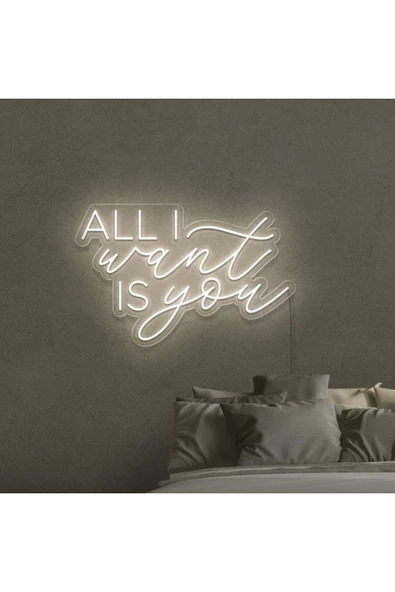 ALL I Want IS You Yazılı Neon Tabela ürün görseli 1