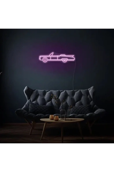 Rent A Carlara Özel Araba Figürlü Neon Tabela ürün görseli 1