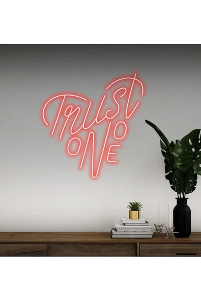 Trust No One Yazılı Neon Tabela ürün görseli 1
