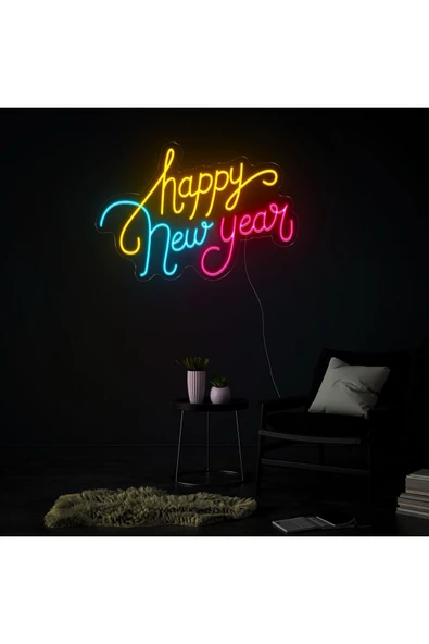 Happy New Year Yazılı Neon Tabela ürün görseli 1
