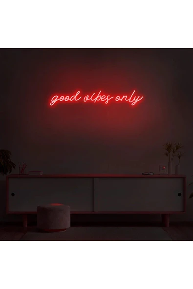 good vibes only Yazılı Neon Tabela ürün görseli 1