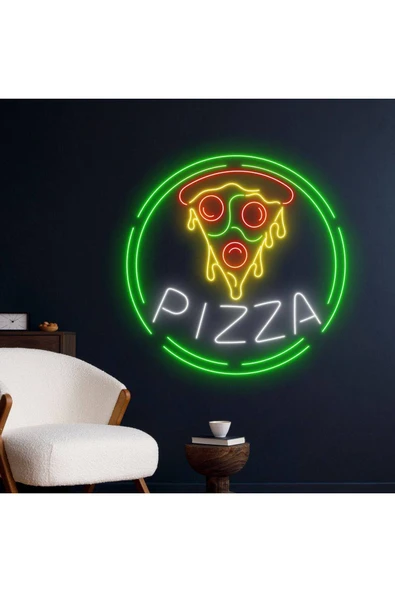 PIZZA Yazılı ve Şekilli Neon Tabela ürün görseli 1