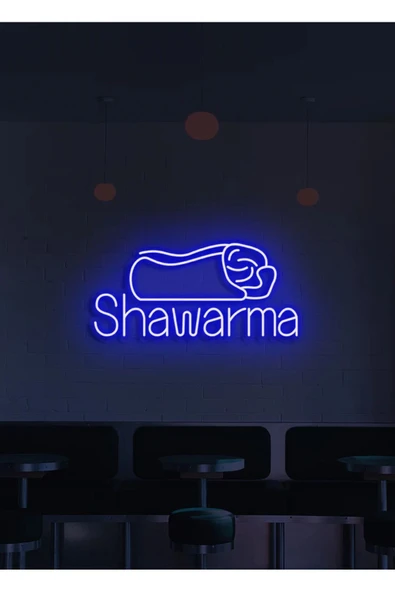 Shawarma Yazılı ve Şekilli Neon Tabela ürün görseli 1