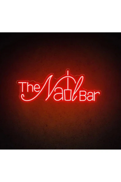 The Nail BAR Yazılı ve Şekilli Neon Tabela ürün görseli 1