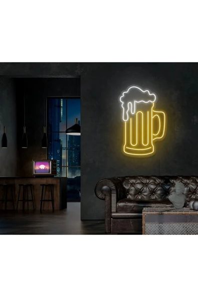 Bira Bardağı Figürlü Neon Tabela ürün görseli 1