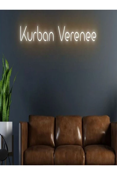 Kurban Verenee Yazılı Neon Tabela ürün görseli 1