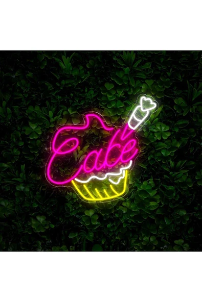 Cake Yazılı ve Şekilli Neon Tabela - Resim 2