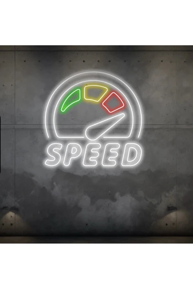 SPEED Yazılı ve Şekilli Neon Tabela ürün görseli 1