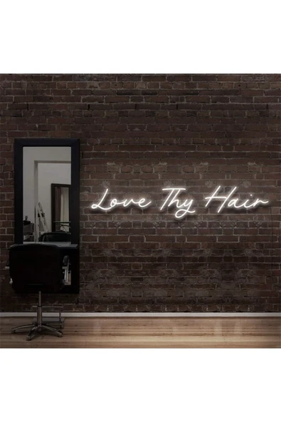 Love Thy Hair Yazılı Neon Tabela ürün görseli 1