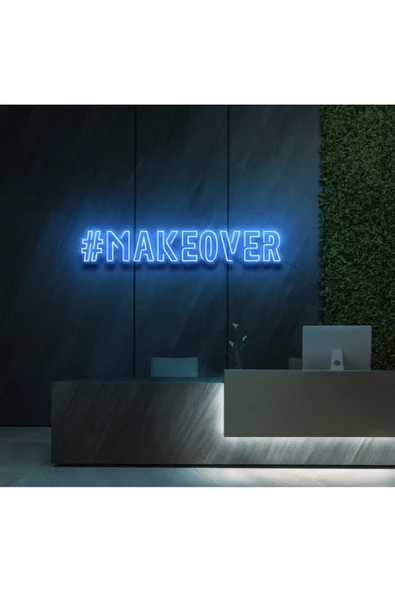 #MAKEOVER Yazılı Neon Tabela ürün görseli 1