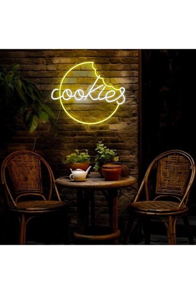cookies Yazılı ve Şekilli Neon Tabela ürün görseli 1