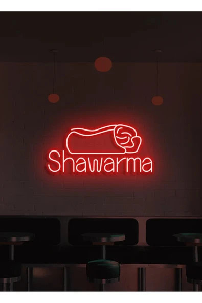 Shawarma Yazılı ve Şekilli Neon Tabela ürün görseli 1