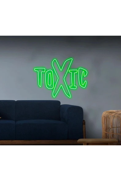 TOXIC Yazılı Neon Tabela ürün görseli 1