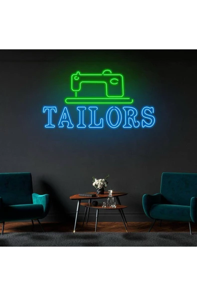 Terzilere Özel TAILORS Yazılı Neon Tabela ürün görseli 1