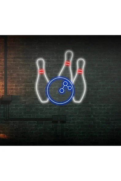 Bowling Topu ve Lobutu Şekilli Neon Tabela ürün görseli 1